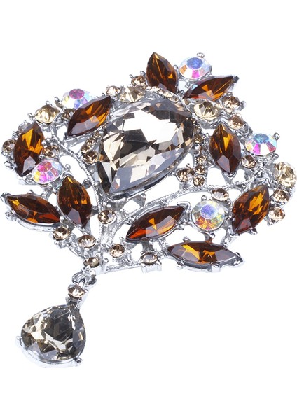 Kadınlar Için Su Damlası Rhinestone Kristal Broşlar Düğün Takı Pin Broşlar-Gümüş, Sarı (Yurt Dışından) fiyatları