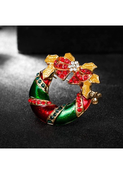 Noel Broş Pins Garland Ilmek Moda Kış Takı Kadın Dekorasyon Hediyeler (Yurt Dışından)