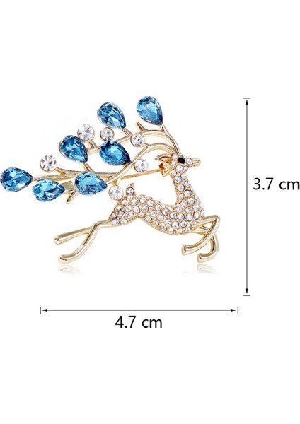 Geyik Broş Kristal Açık Kahverengi Broş Kadınlar Sevimli Hayvan Broş Pin Moda Takı Hediye Nefis Broşlar (Yurt Dışından) fiyatları