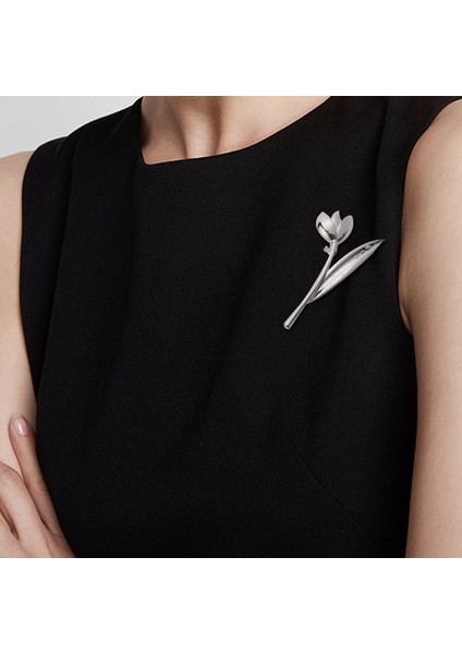 Moda Broş Pin Basit Mizaç Vahşi Iş Giyim Broş Alaşım Bayan Broş Takı Hediye Gümüş (Yurt Dışından)