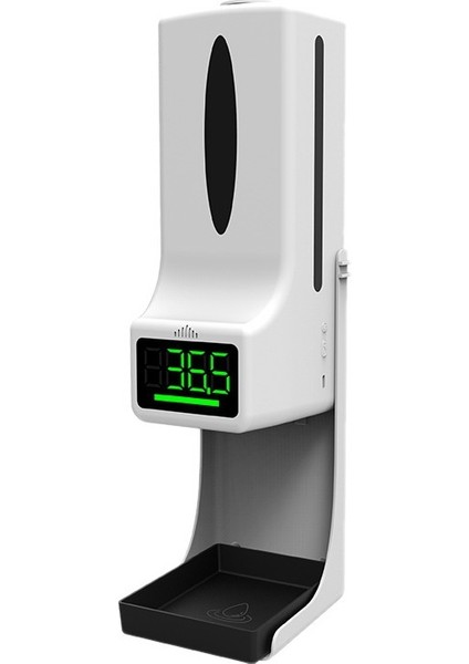 2'si 1 Arada K9X Temassız Dijital Kızılötesi Termometre El Yıkama Sabunu Dispenseri Termometro 1200ML - A (Yurt Dışından)