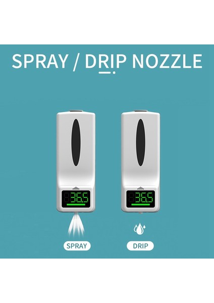 2'si 1 Arada K9X Temassız Dijital Kızılötesi Termometre El Yıkama Sabunu Dispenseri Termometro 1200ML - A (Yurt Dışından) indirimleri