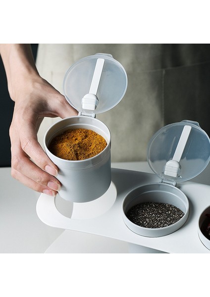 Baharat Kutusu Mutfak Baharat Kavanoz, Baharat Tuz Şeker Cruet Için Baharat Saklama Kabı, Kaşık Beyaz Baharat Kavanozları (Yurt Dışından)