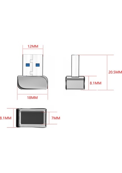 USB Parmak Izi Okuyucu Modülü Windows 7 10 11 Dizüstü Bilgisayarlar Için Merhaba Biyometrik Tarayıcı Asma Kilit Pc Parmak Izi Kilidini Açma (Yurt Dışından) fiyatları