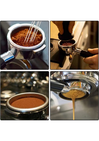 Espresso Dağıtım Araçları Profesyonel Barista El Dağıtım Aracı Standı ile Espresso Kahve Karıştırıcı 10 Iğneler (Yurt Dışından)