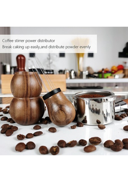 Espresso Dağıtım Araçları Profesyonel Barista El Dağıtım Aracı Standı ile Espresso Kahve Karıştırıcı 10 Iğneler (Yurt Dışından)
