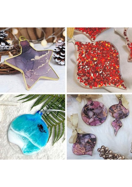 2 Adet Noel Reçine Kalıpları, 12 Farklı Şekiller Noel Süsleri Reçine Kalıpları, Reçine Döküm Için Noel Silikon Kalıpları (Yurt Dışından) modelleri