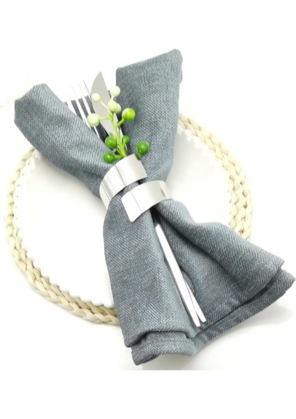 12 Adet Çelik Renkli Metal Masa Dekor Peçete Halkası Tutucu Bahar Düğün Ayarı, Paskalya Yemeği, Günü (Yurt Dışından) indirimleri