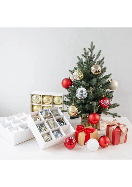 2x Noel Topu Baubles Büyük Ağaç Süslemeleri Topları Noel Partisi Asılı Süsler Yeni Yıl-B Için Noel Süslemeleri (Yurt Dışından)
