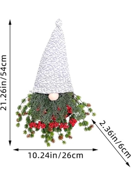 Şenlikli Çelenk Gnome Pencere Restoran Ev Noel Çelenk Için Kırmızı Meyveler Dekor ile Noel Süslemeleri Giyiyor (Yurt Dışından) modelleri