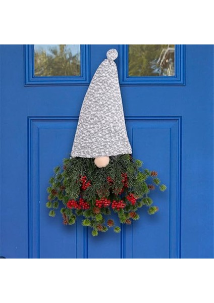 Şenlikli Çelenk Gnome Pencere Restoran Ev Noel Çelenk Için Kırmızı Meyveler Dekor ile Noel Süslemeleri Giyiyor (Yurt Dışından) indirimleri