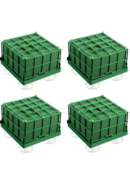 4 Adet Kare Çiçek Köpük Kafes Çiçek Standı Çiçek Köpük ve Vantuz Ile, Düğün Masa Centerpiece Çiçek Aranjmanı Için (Yurt Dışından)
