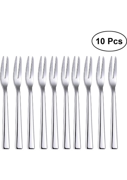 20 Adet 304 Paslanmaz Çelik Kokteyl Tatlı Çatal Meze Aperatif Kek Meyve Çatal Seti (Yurt Dışından) fiyatları