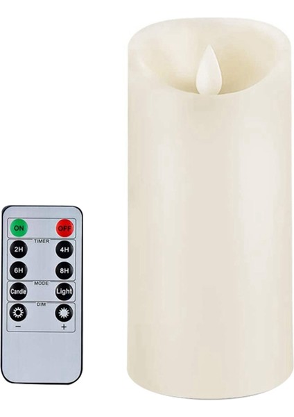 Titreşen Alevsiz Mumlar Pille Çalışan Uzaktan Kumanda ve Zamanlayıcı, Iç Mekan Dış Mekan Dekorasyonu Için 3x6 Inç (Yurt Dışından)