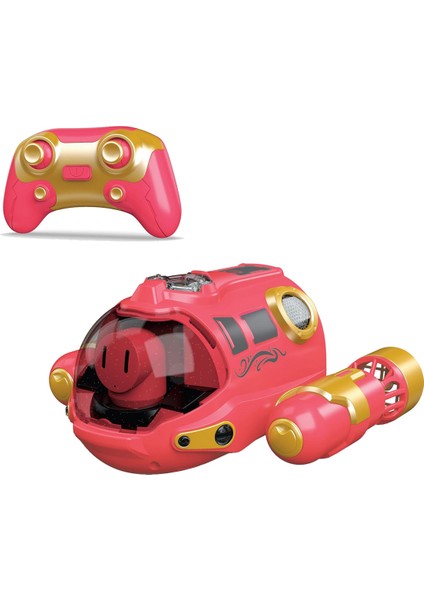 Mini Rc Tekne 2.4g Sprey Uzaktan Kumanda Tekne Çocuk Su Oyuncakları Doğum Günü Hediyesi Denizaltı Tekne Şekli Oyuncaklar-Kırmızı (Yurt Dışından)