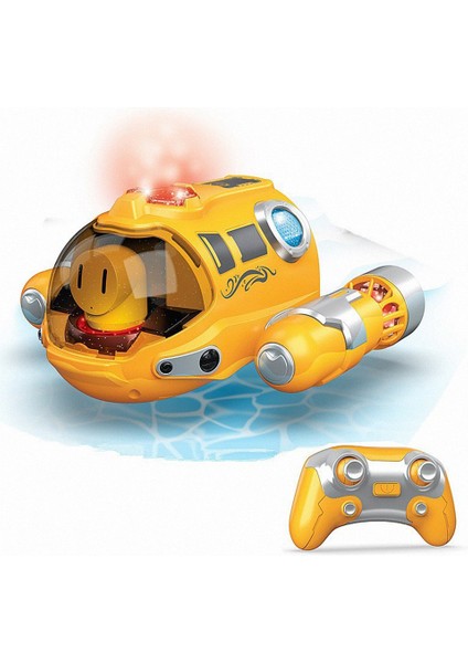 Mini Rc Tekne 2.4g Sprey Uzaktan Kumanda Tekne Çocuk Su Oyuncakları Doğum Günü Hediyesi Denizaltı Tekne Şekli Oyuncaklar-Kırmızı (Yurt Dışından)