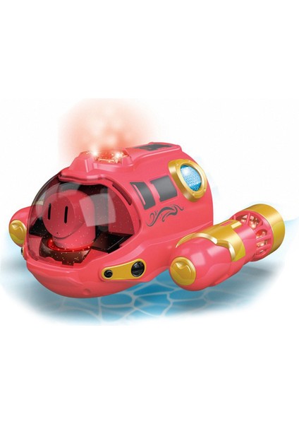 Mini Rc Tekne 2.4g Sprey Uzaktan Kumanda Tekne Çocuk Su Oyuncakları Doğum Günü Hediyesi Denizaltı Tekne Şekli Oyuncaklar-Kırmızı (Yurt Dışından)