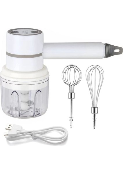 El Mikseri Akülü Elektrikli Blender Taşınabilir Çok Amaçlı Gıda Çırpıcı Yumurta Karıştırma Krem Şanti Doğrama Sarımsak A (Yurt Dışından)