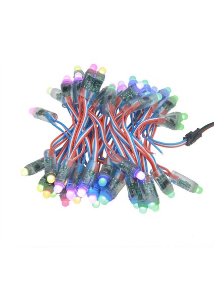 50 Adet WS2811 Rgb LED Piksel Işık Bireysel Adreslenebilir 12MM Dağınık Dijital Tam Renkli LED Piksel Modül Işık DC12V (Yurt Dışından)