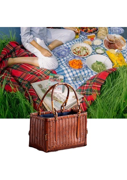 Bambu Dokuma Saklama Torbaları El Yapımı Retro Sepet Çin Tarzı Çay Fincanı Çaydanlık Çanta Seyahat Açık Çay Cozies (Yurt Dışından) fırsatları