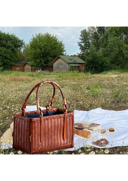 Bambu Dokuma Saklama Torbaları El Yapımı Retro Sepet Çin Tarzı Çay Fincanı Çaydanlık Çanta Seyahat Açık Çay Cozies (Yurt Dışından) indirimleri