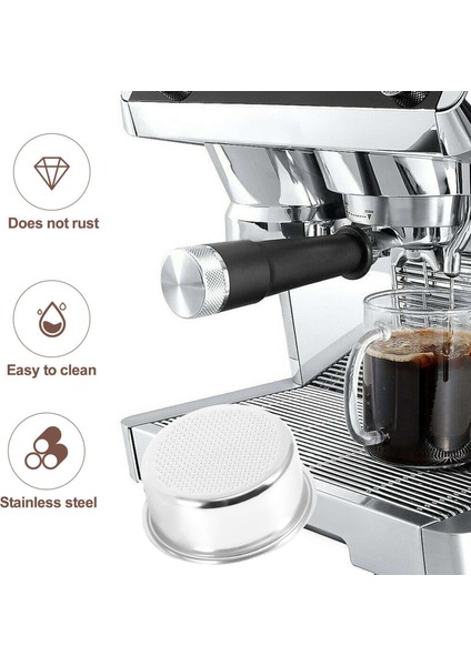 51MM 2/4 Bardak Filtre Yedek Filtre Sepeti Kahve Dipsiz Portafilter Espresso Makinesi Parçaları (Yurt Dışından)