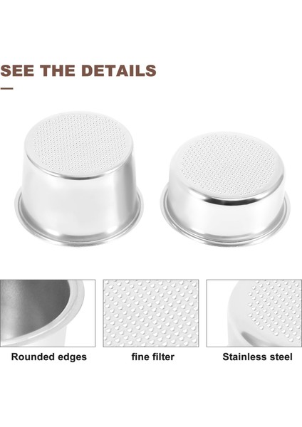 51MM 2/4 Bardak Filtre Yedek Filtre Sepeti Kahve Dipsiz Portafilter Espresso Makinesi Parçaları (Yurt Dışından)