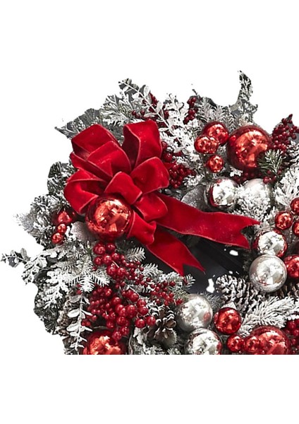 Akülü Kırmızı ve Beyaz Tatil Trim Noel Çelenkler Dekorasyon Ön Kapı Duvar Asılı Noel Çelenk (Yurt Dışından) indirimleri