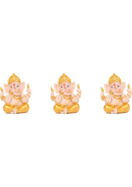 3x Haidianzi Altın Lord Ganesha Buda Heykeli Fil Tanrı Heykelleri Ganesh Figürleri (Yurt Dışından) fiyatları