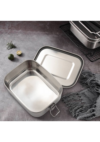 Kilit Klipsli ve Sızdırmaz Tasarımlı 3x Paslanmaz Çelik Öğle Yemeği Kabı, 800ML Bento Kutuları Öğle Yemeği Kabı (Yurt Dışından)