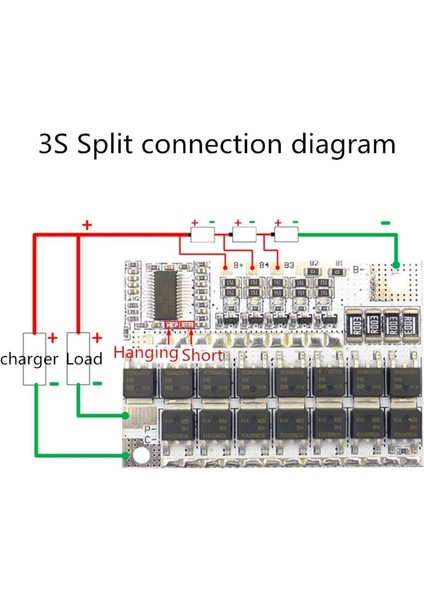 3s Bms 12V 100A Li-Ion Lmo Üçlü Lityum Koruma Devre Li-Polimer Denge Şarj Modülü (Yurt Dışından)