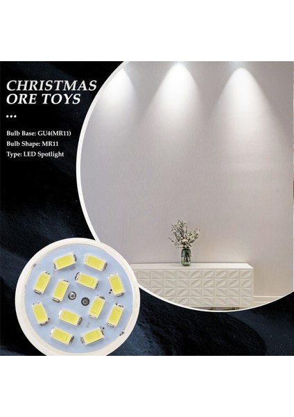 6W GU4(MR11) LED Spot Işığı MR11 12 Smd 5730 570 Dc 12V, Beyaz (Yurt Dışından) fırsatları