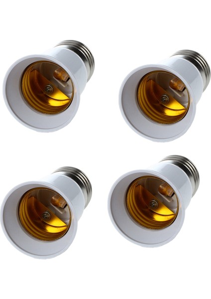 4x E27 - E27 Ampul Tutucu Gümüş Ton Beyaz Adaptör Genişletici (Yurt Dışından)