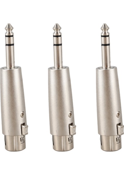 3x Yeni Xlr - Kadın 6.3mm Jack Kurşun Fiş Mikrofon Mikrofon Yama Kablosu Adaptörü (Yurt Dışından)