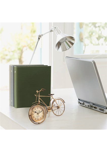 Vintage Demir Bisiklet Tipi Masa Saati Klasik Geçmeyen Sessiz Retro Dekoratif Bisiklet Saati Oturma Odası Çalışma Odası Cafe Bar Ofis Süsleme Hediyeler Antik Bakır Renkli (Yurt Dışından) fiyatları