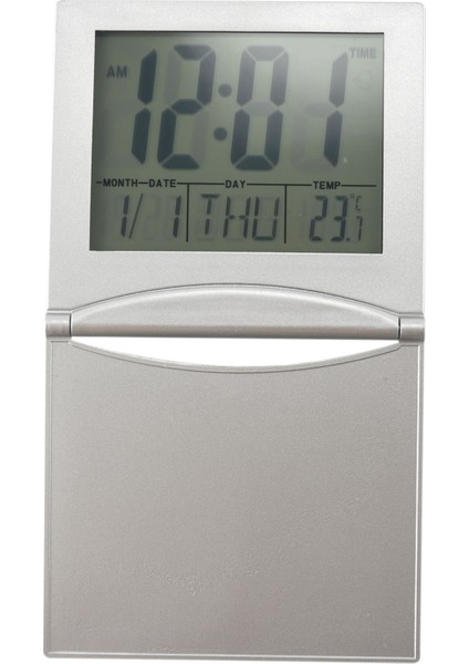 Mini Seyahat Çalar Saat, Dijital LCD Ekran Masa Erteleme Arka Işık Sıcaklık Tarih Zamanlayıcı 12/24HR ile Katlanabilir Saatler (Yurt Dışından)