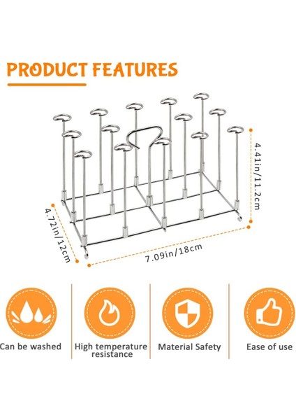 Ninja Foodi Hava Fritöz DZ201, DZ401 Çift Sepetli Hava Fritöz-Paslanmaz Çelik Barbekü Şişleri Için Şiş Standı Rafları (Yurt Dışından)