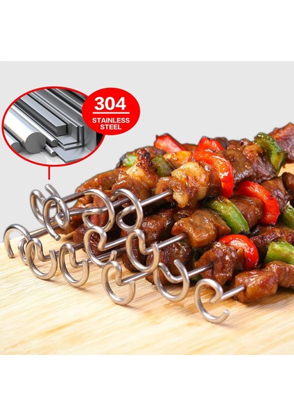 Ninja Foodi Hava Fritöz DZ201, DZ401 Çift Sepetli Hava Fritöz-Paslanmaz Çelik Barbekü Şişleri Için Şiş Standı Rafları (Yurt Dışından)