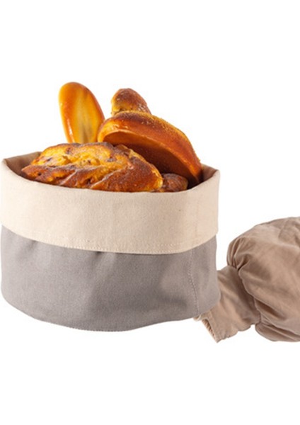Pamuklu Renk Engelleyici Kanvas Ekmek Torbası, Gıda Sınıfı, Yeniden Kullanılabilir, Çevre Dostu Depolama Ekmek Pamuk Sepeti (Yurt Dışından)