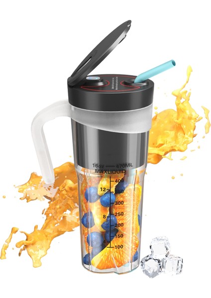 Taşınabilir Smoothies Blender Elektrikli Meyve Suyu Blender Smoothies Meyve Blender Siyah Için Şarj Edilebilir Taşınabilir Blender (Yurt Dışından)