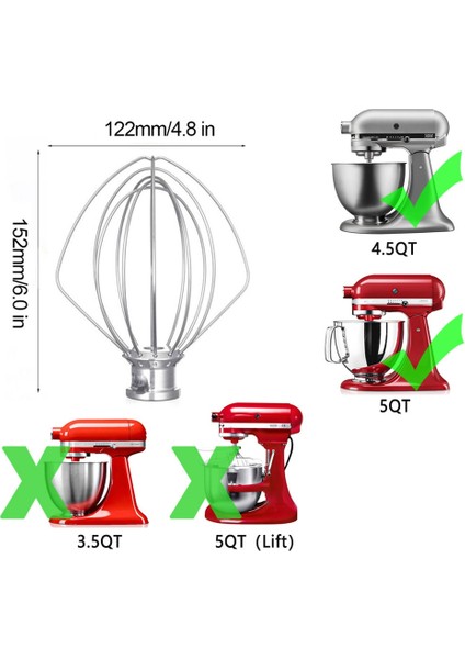 Kitchenaid 4,5-5 Qt Için Kitchenaid Mikser Için. Açılır Kafalı Stand Mikserler K45B/K5THCB/K5THBS Kitchenaid Kürek Takımları (Yurt Dışından) fiyatları