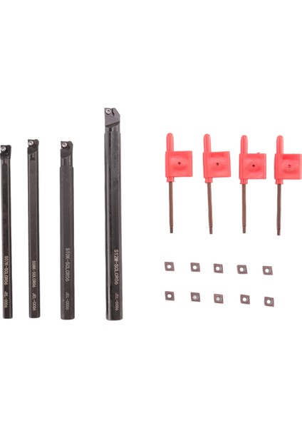 Set 7/8/10/12MM Sclcr Torna Delme Çubuğu Takım Tutucu + 10 Adet Ccmt 0602 Uçlar (Yurt Dışından)