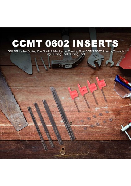Set 7/8/10/12MM Sclcr Torna Delme Çubuğu Takım Tutucu + 10 Adet Ccmt 0602 Uçlar (Yurt Dışından) fırsatları