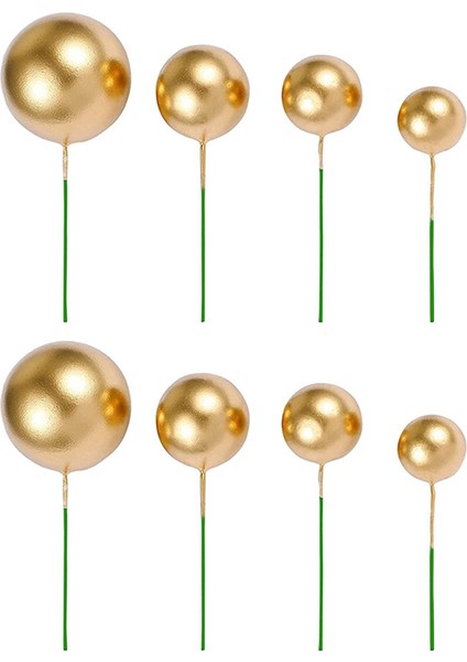 80 Adet Kek Toppers Mini Altın Top Cupcake Toppers Kek Süslemeleri Doğum Günü Düğün Parti Için Kek Dekorasyon Malzemeleri (Yurt Dışından)