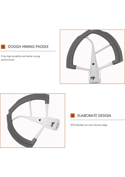 Kitchenaid Kase Kaldırmalı Stand Mikser Için Esnek Kenar Çırpıcı - Esnek Silikon Kenarlı 6 Quart Hamur Karıştırma Küreği (Yurt Dışından)
