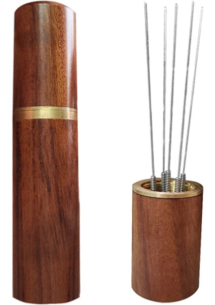 2x Kahve Sabotaj Paslanmaz Çelik Iğneler Ahşap Saplı Espresso Tozu Karıştırıcı Dağıtıcı Eşitleme Araçları (Yurt Dışından) fiyatları