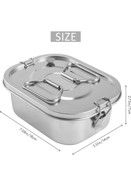 Paslanmaz Çelik Öğle Yemeği Kutusu Metal Bento Kutusu Aperatif Gıda Kabı Açık Saklama Kutusu Öğle Yemeği Kutusu Çocuklar Için (Yurt Dışından) fırsatları