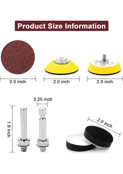 Zımpara Diskleri Ped Seti, 2ın Kalıp Öğütücü Zımpara Diski Zımpara Aparatı, Matkap Zımparalama Aparatı Için 60-3000 Grit Dahildir (Yurt Dışından)