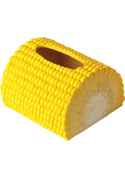 Modern Basit Çin Tarzı Sevimli Mısır Şekilli Doku Kutusu Reçine Kağıt Çekmece Oturma Odası Dekor Süsler Kağıt Saklama Kutusu (Yurt Dışından)