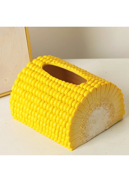 Modern Basit Çin Tarzı Sevimli Mısır Şekilli Doku Kutusu Reçine Kağıt Çekmece Oturma Odası Dekor Süsler Kağıt Saklama Kutusu (Yurt Dışından) fiyatları